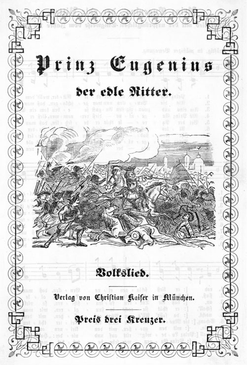 Abbildung Flugschrift Prinz Eugen, der edle Ritter