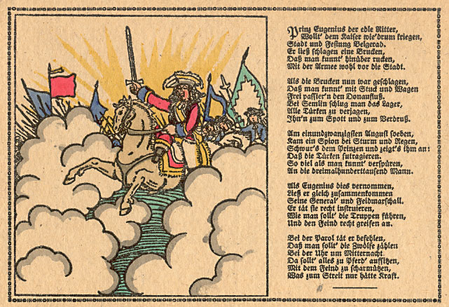Abbildung Liedpostkarte Prinz Eugen, der edle Ritter