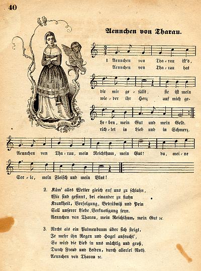 Abbildung Liedillustration Ännchen von Tharau