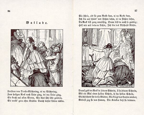 Abbildung Liedillustration Freifrau von Droste-Vischering Abbildung Liedillustration Freifrau von Droste-Vischering