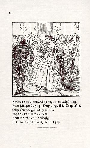 Abbildung Liedillustration Freifrau von Droste-Vischering Abbildung Liedillustration Freifrau von Droste-Vischering